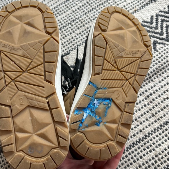 Cat & Jack girls tan and black faux fur lined thermolite winter boots size 2 - Picture 5 of 6